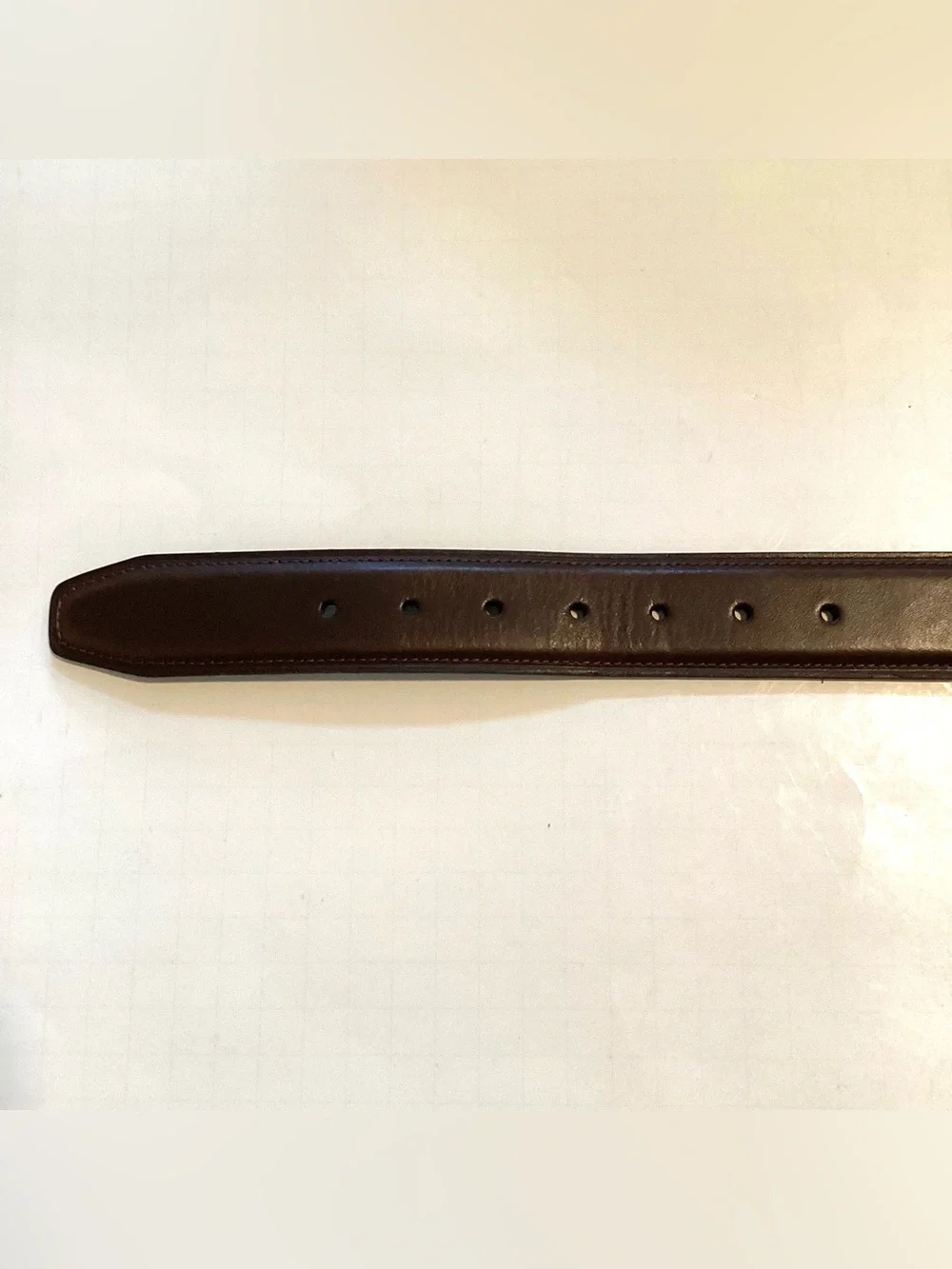 Men's Columbia brown dark leather belt classic business casual size XL 42-44